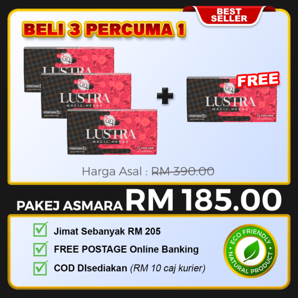 PAKEJ ASMARA ( 3 KOTAK FREE 1 )